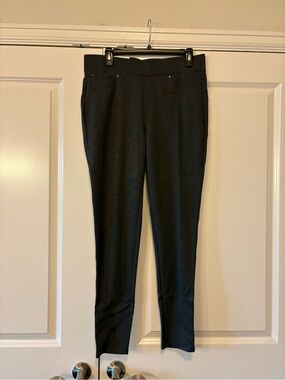 7 For All Mankind Dark Charcoal Pull-On Ponte Leggings